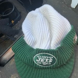 New York Jets winter hat with brim